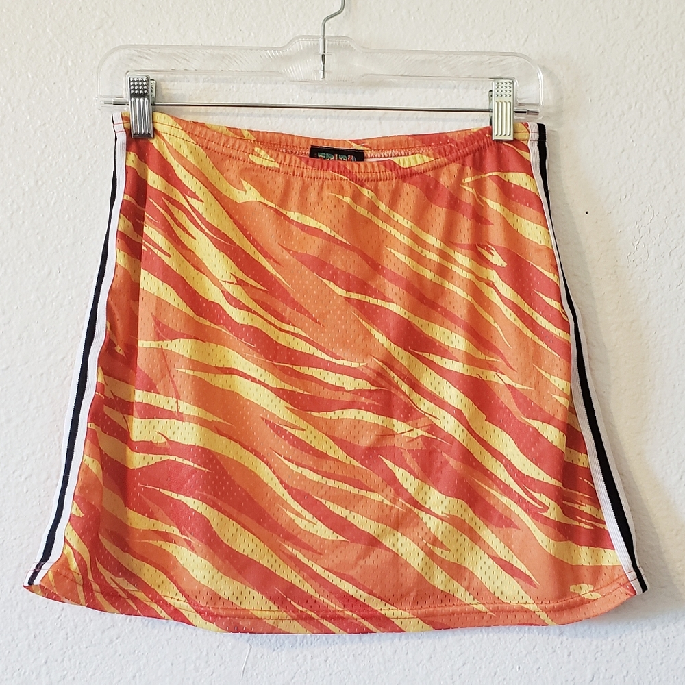 💥Vintage💥TrippNYC🔥flame🔥 jersey skirt
